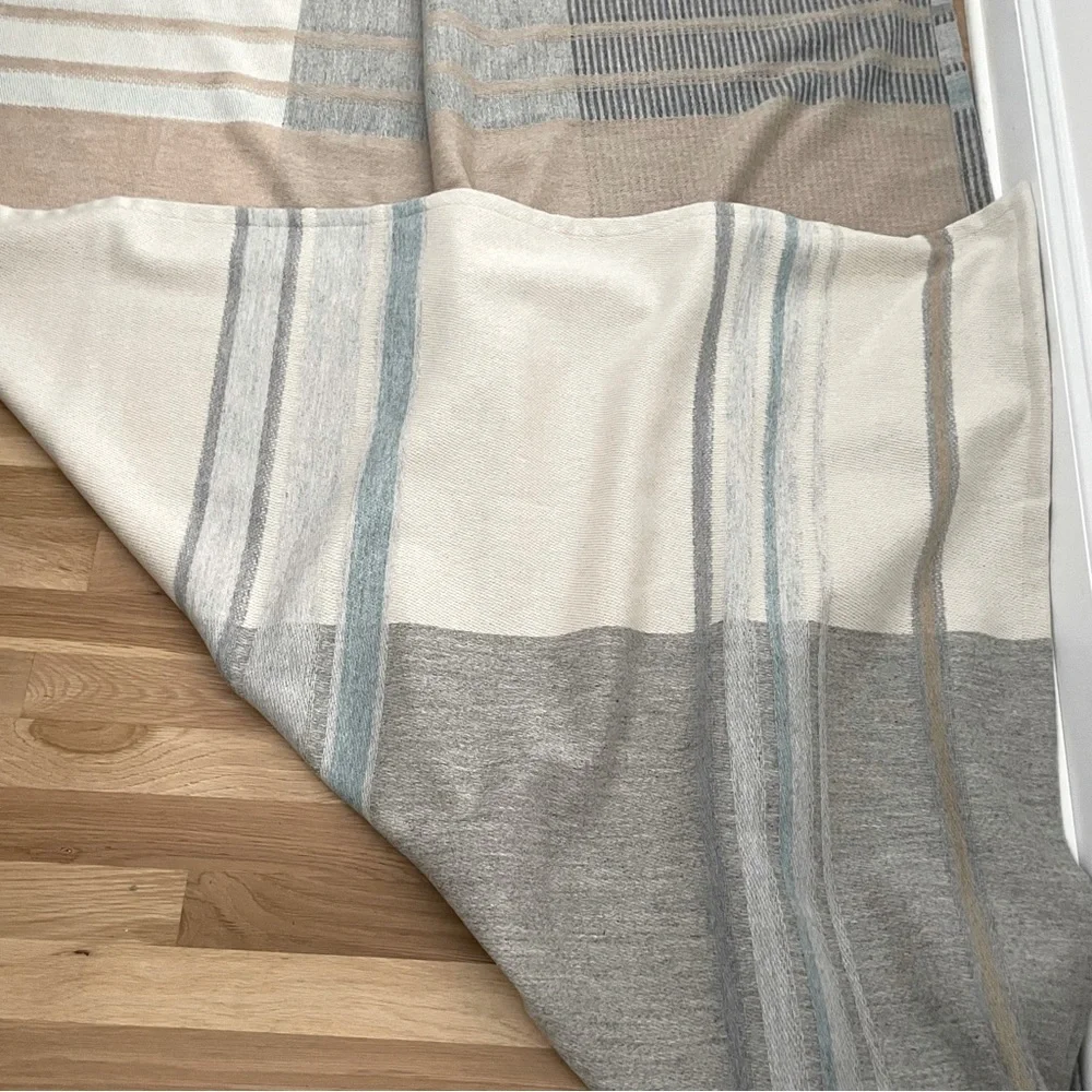 County Brook Lancashire England Handwoven Wool Throw Gray - NEW